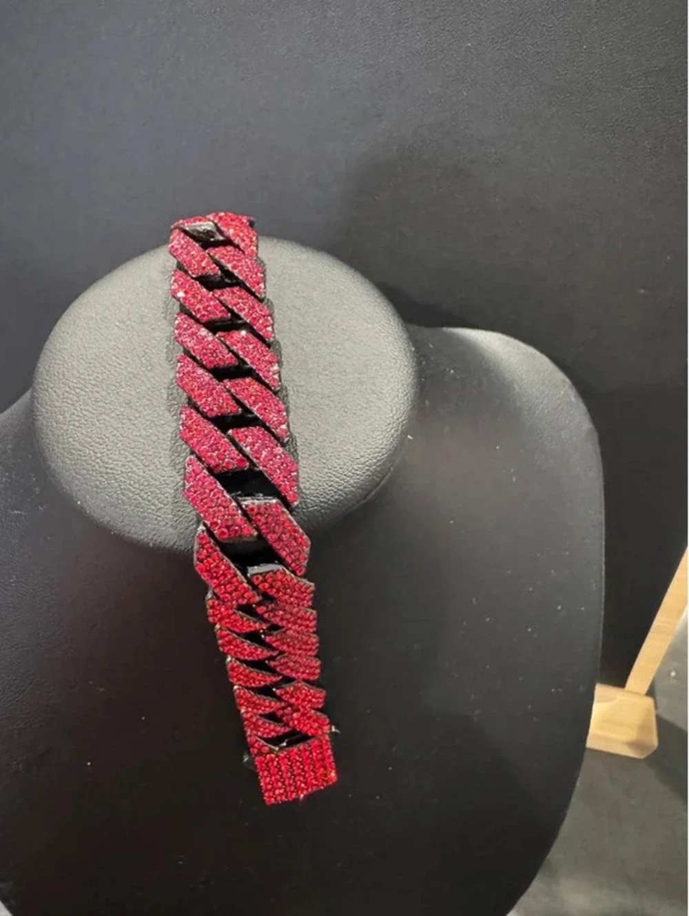 AJ 7” heavy bracelet, stainless steel, high quality big bling